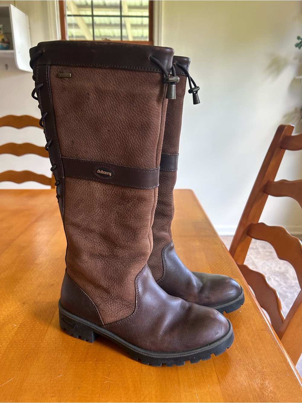 Dubarry of Ireland Brown Leather Tall Riding Boots
